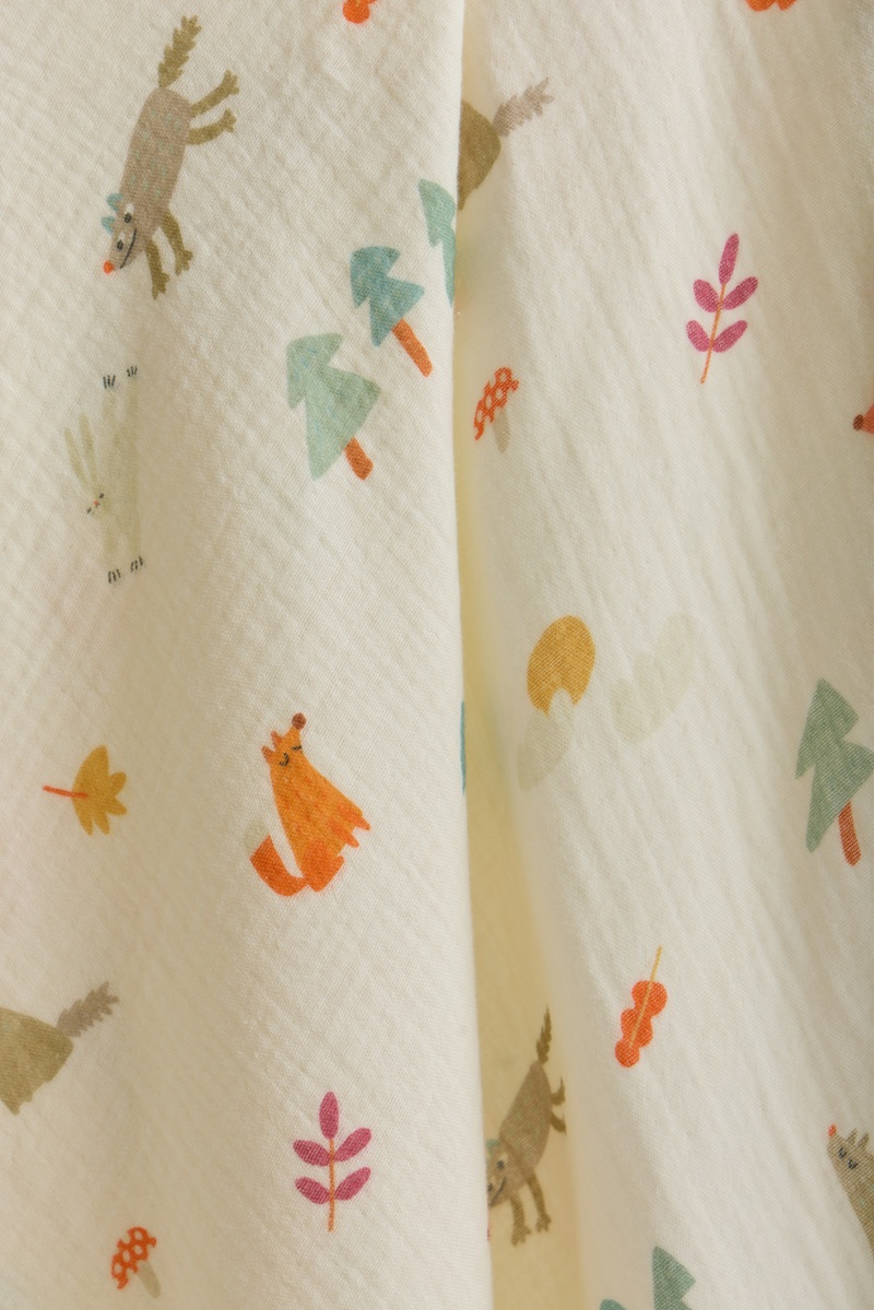 Пелёнка муслиновая BUBA KIDS, Однажды в лесу, 115х115