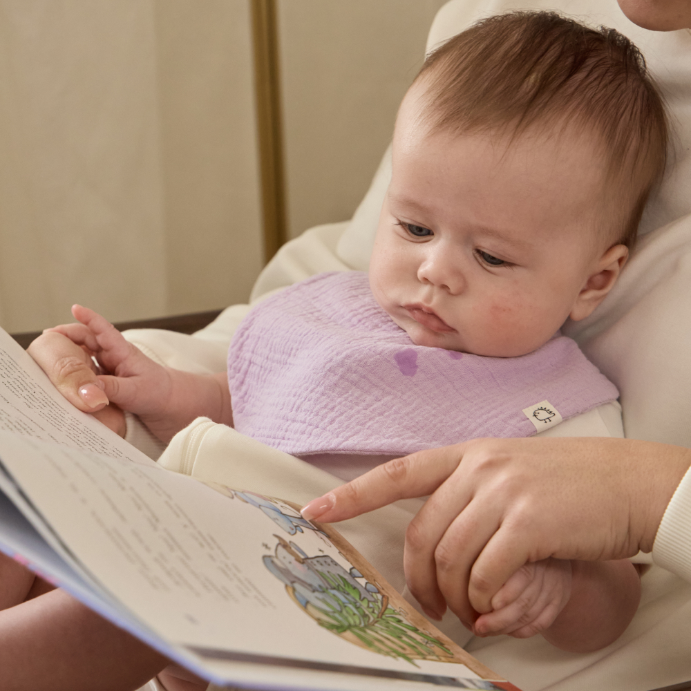 Слюнявчики муслиновые BUBA KIDS, 3 шт., Таёжные ягоды/Сливочный/Сирень