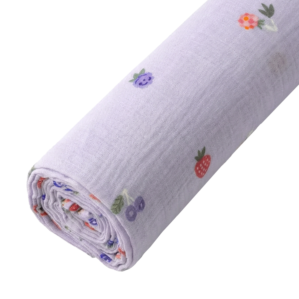 Пелёнка муслиновая BUBA KIDS, Таёжные ягоды, 115х115