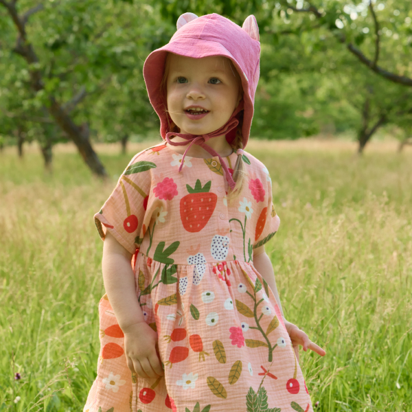 Платье детское с карманами из муслина BUBA KIDS, Ягодная поляна