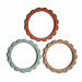 Прорезыватели Mushie Flower Bracelet, 3 шт. - Cambridge Blue/Clementine/Natural