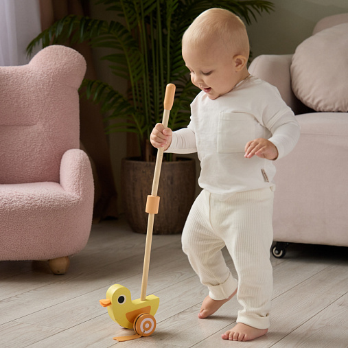 SALE! Игрушка-каталка  edda, Утёнок, дерево