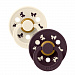 SALE! Набор пустышек латексных BIBS Colour Holiday, 2 шт. - Bow -  Ivory/Plum, 6+ мес.