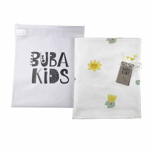 Пелёнка фланелевая BUBA KIDS, Кувшинка жёлтая, 95х115