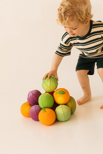SALE! Green Cabbage Baby Ball, мяч из натурального каучука