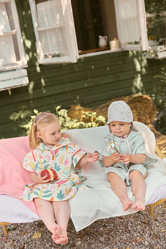 Пончо детское из муслина BUBA KIDS, Летний полдень