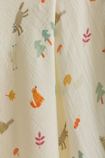 Пелёнка муслиновая BUBA KIDS, Однажды в лесу, 115х115