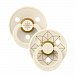 Набор пустышек латексных BIBS Studio Colour - Noor - Ivory/Gold, 6+ мес.
