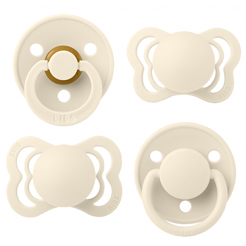 SALE! Набор пустышек BIBS Try-it, 4 шт. - Ivory, 0+ мес.