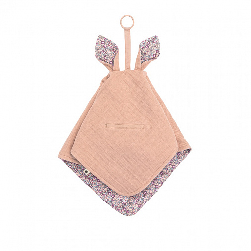Комфортер-слюнявчик BIBS Liberty Kangaroo - Eloise - Blush