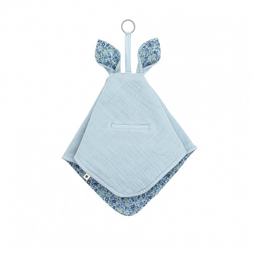 Комфортер-слюнявчик BIBS Liberty Kangaroo - Chamomile Lawn - Baby Blue
