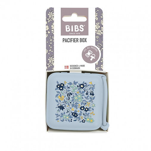 Контейнер для пустышки BIBS Liberty - Chamomile Lawn - Baby Blue