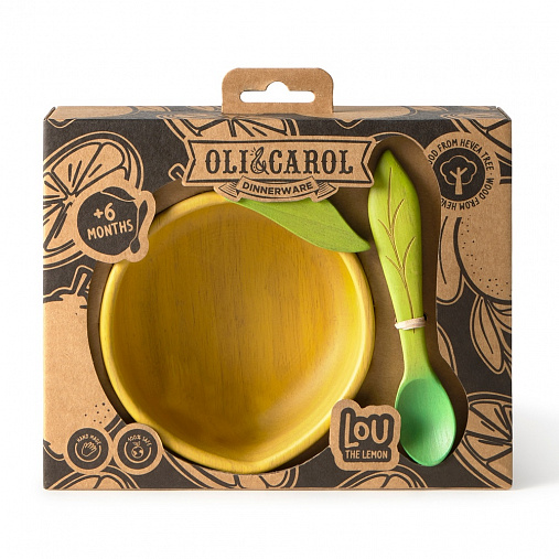 Lou the Lemon, тарелка и ложка «Лимон»
