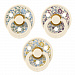Набор пустышек латексных BIBS Liberty Try-it Colour, 3 шт. - Eloise - Ivory, 0+ мес.