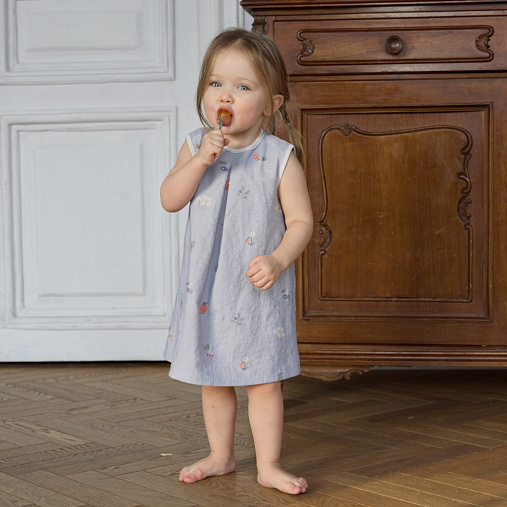 Платье детское из крапивы BUBA KIDS, Таежные ягоды