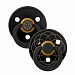 Набор пустышек латексных BIBS Studio Colour - Layl - Black/Gold, 0+ мес.