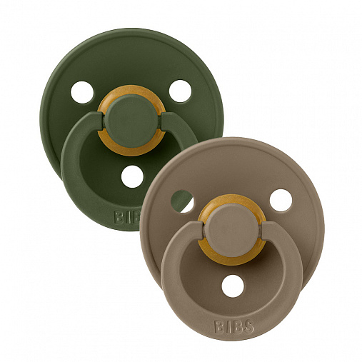 Набор пустышек латексных BIBS Colour, 2 шт. - Hunter Green/Dark Oak, 0+ мес.