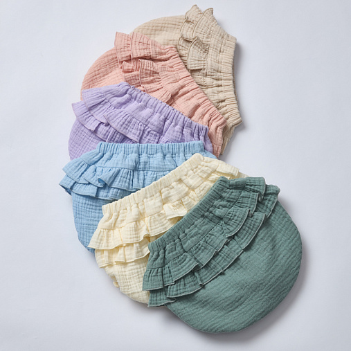 Блумеры детские из муслина BUBA KIDS, Синяя пастель