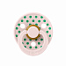 Пустышка латексная BIBS Studio Colour - Polka - Petal/Cactus, 6+ мес.