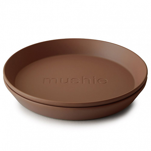 Набор круглых тарелок Mushie, 2 шт. - Caramel