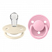 Набор пустышек силиконовых BIBS De Lux, 2 шт. - Ivory/Baby Pink, 0+ мес.