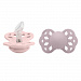 Набор пустышек силиконовых BIBS Infinity Anatomical, 2 шт. - Blossom/Dusky Lilac, 0+ мес.