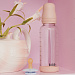 Стеклянная бутылочка для кормления с латексной соской, средний поток BIBS - Blush, 240 мл
