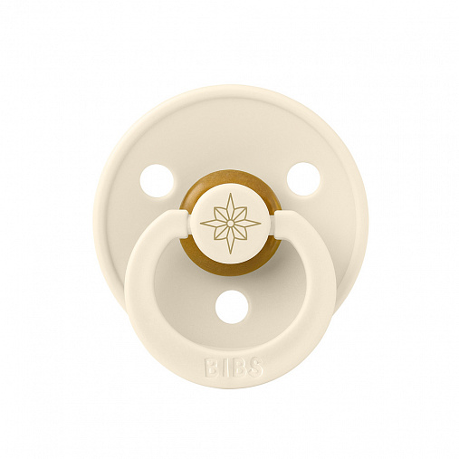 Пустышка латексная BIBS Colour - Noor (mini) - Ivory/Gold, 0+ мес.
