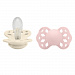 Набор пустышек силиконовых BIBS Infinity Symmetrical, 2 шт. - Ivory/Blossom, 6+ мес.