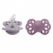 Набор пустышек силиконовых BIBS Infinity Anatomical, 2 шт. - Fossil Grey/Mauve, 0+ мес.