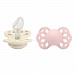 Набор пустышек силиконовых BIBS Infinity Anatomical, 2 шт. - Ivory/Blossom, 6+ мес.