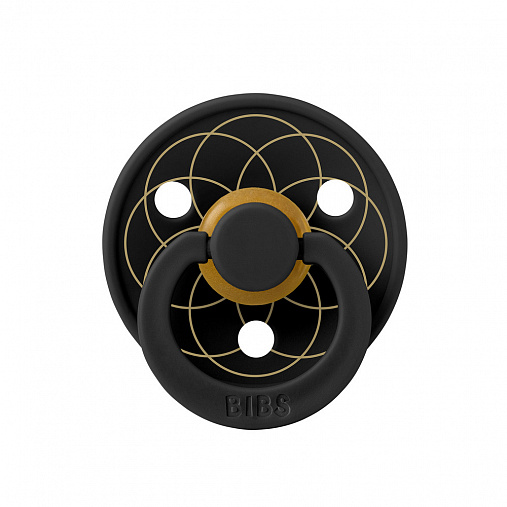 Пустышка латексная BIBS Colour - Layl - Black/Gold, 0+ мес.