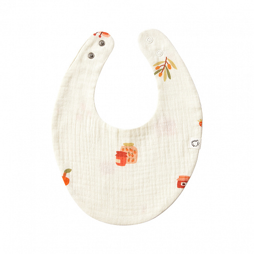 Слюнявчики муслиновые BUBA KIDS, 3 шт., Варенье/Пудра/Малина со сливками