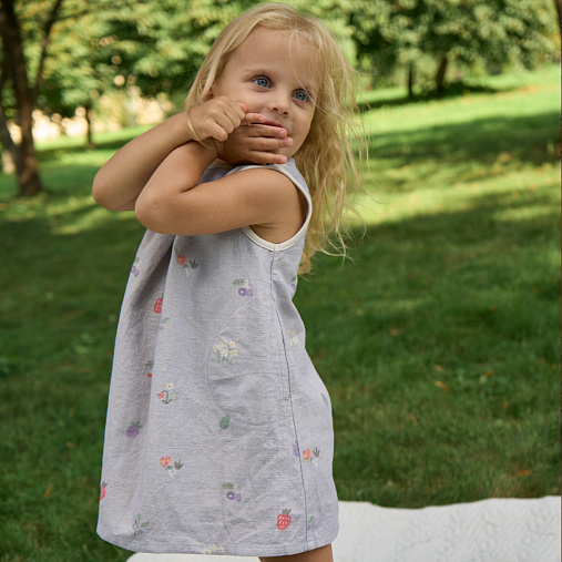 Платье детское из крапивы BUBA KIDS, Таежные ягоды