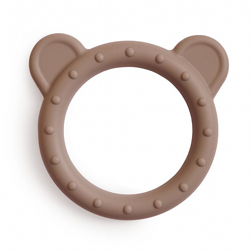 Силиконовый прорезыватель Mushie Bear - Natural