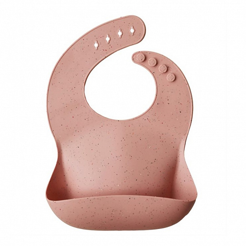 Силиконовый нагрудник Mushie - Peach Terrazzo