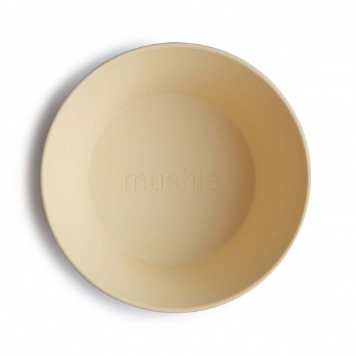 Набор круглых мисок Mushie, 2 шт. - Pale Daffodil