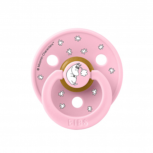 Пустышка латексная BIBS x Moomin Colour - Dreaming - Baby Pink, 0+ мес.