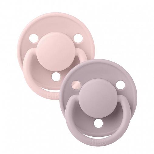 Набор пустышек силиконовых BIBS De Lux, 2 шт. - Blossom/Dusky Lilac, 0+ мес.