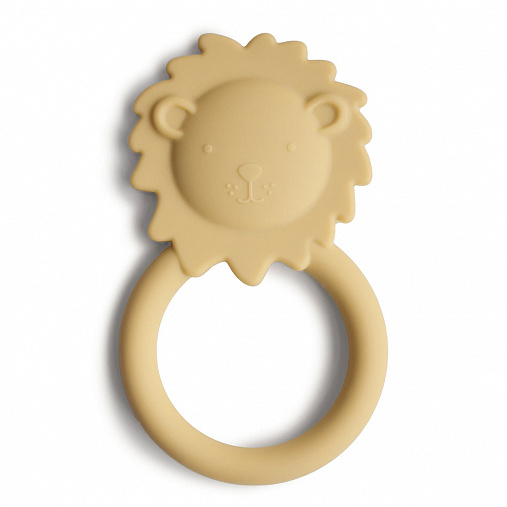 Силиконовый прорезыватель Mushie Lion - Soft Yellow