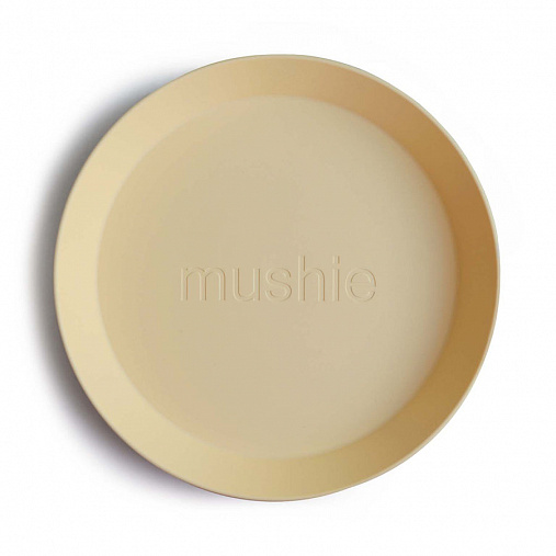 Набор круглых тарелок Mushie, 2 шт. - Pale Daffodil