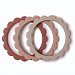 Прорезыватели Mushie Flower Bracelet, 3 шт. - Dove Blush/Rose/Shifting Sand