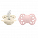 Набор пустышек силиконовых BIBS Infinity Anatomical, 2 шт. - Ivory/Blossom, 0+ мес.