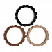 Прорезыватели Mushie Flower Bracelet, 3 шт. - Dove Black/Caramel/Natural