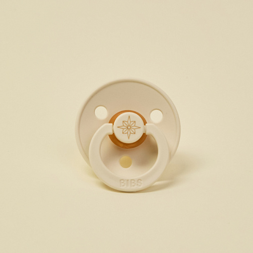 Пустышка латексная BIBS Colour - Noor (mini) - Ivory/Gold, 0+ мес.